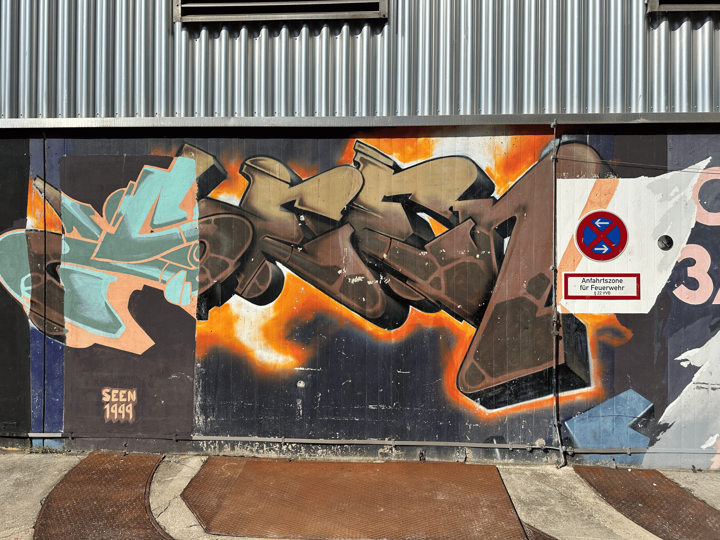 Graffiti Wand von SEEN im Werksviertel, München