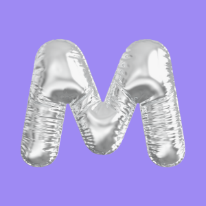 3D Silver Folie Balloon Stencil - Brain2Canvas