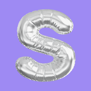 3D Silver Folie Balloon Stencil - Brain2Canvas