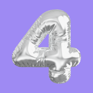 3D Silver Folie Balloon Stencil - Brain2Canvas