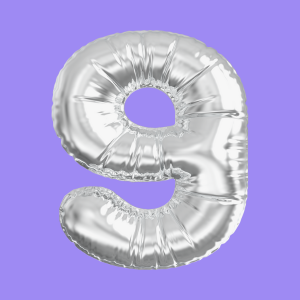 3D Silver Folie Balloon Stencil - Brain2Canvas