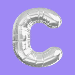 3D Silver Folie Balloon Stencil - Brain2Canvas