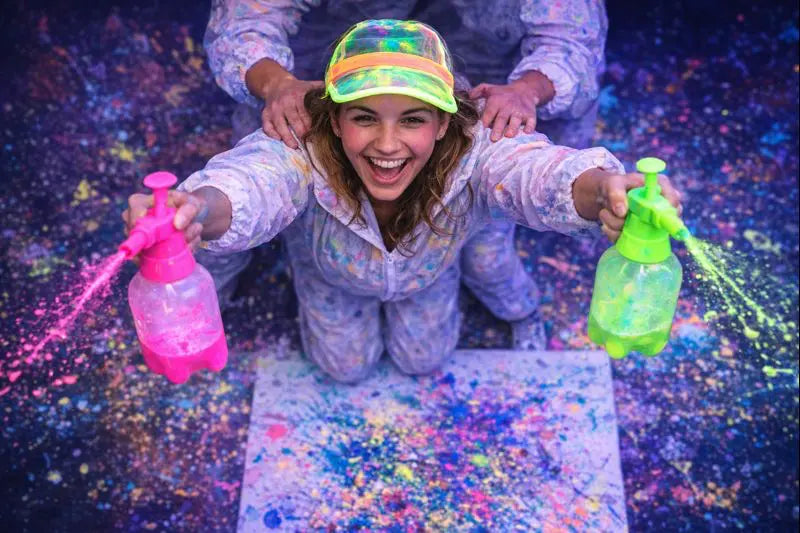 Let's Glow Crazy – Neon Action Painting Workshop in Hamburg