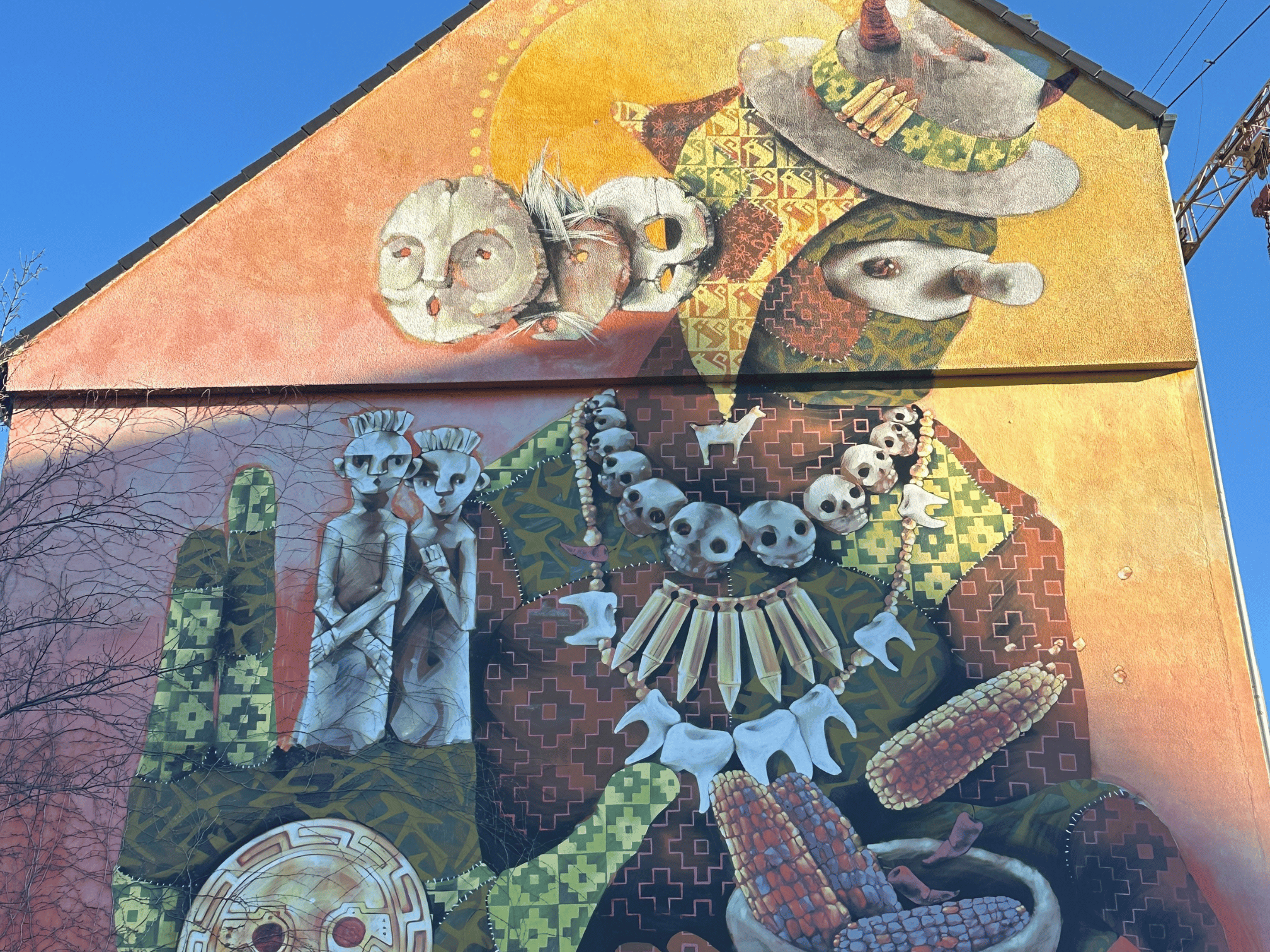 Street-Art-Wand mit buntem Graffiti im Belgischen Viertel, Köln